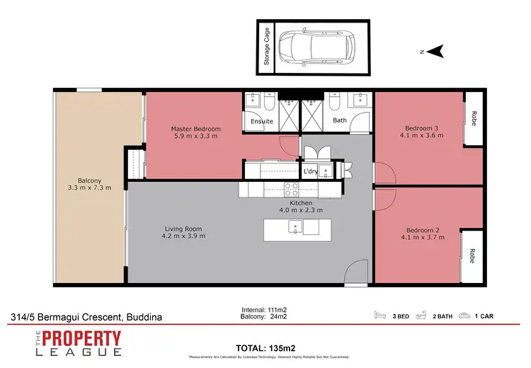 Floorplan of Homely apartment listing, Unit 314/5 Bermagui Cres, Buddina QLD 4575