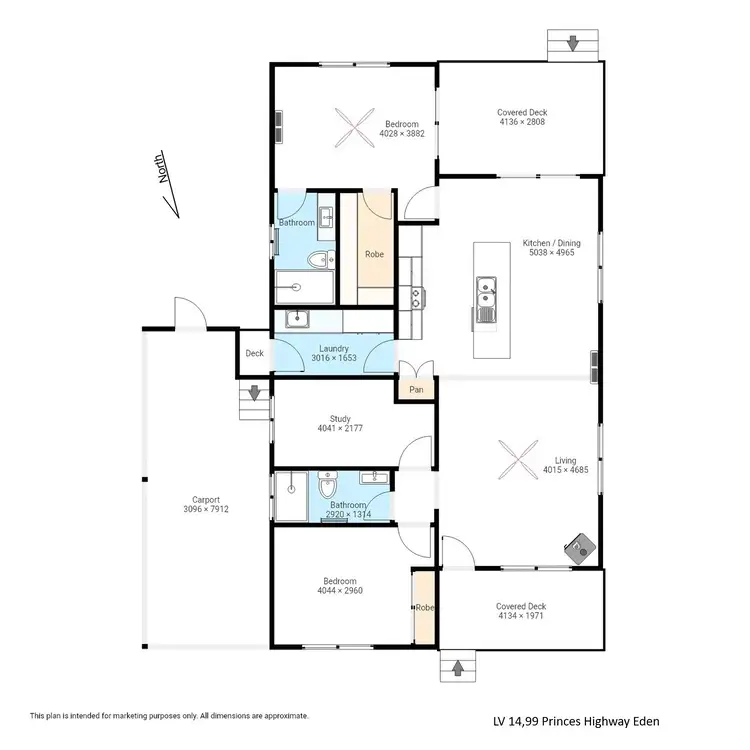 Floorplan of Homely house listing, LV 14/99 Princes Highway, Eden NSW 2551