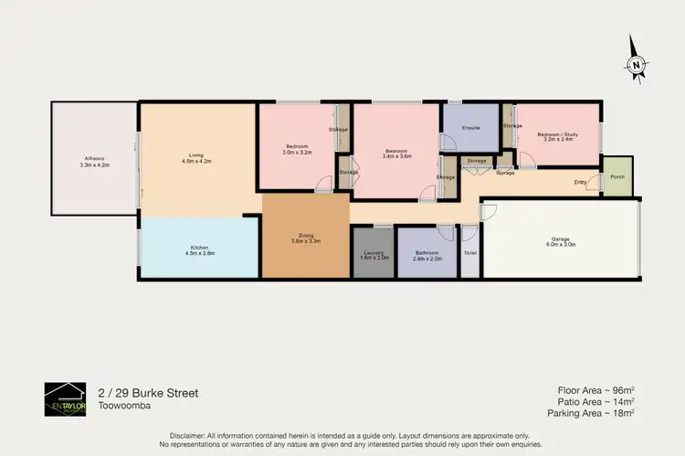 Floorplan of Homely unit listing, Unit 2/29 Burke St, Rangeville QLD 4350