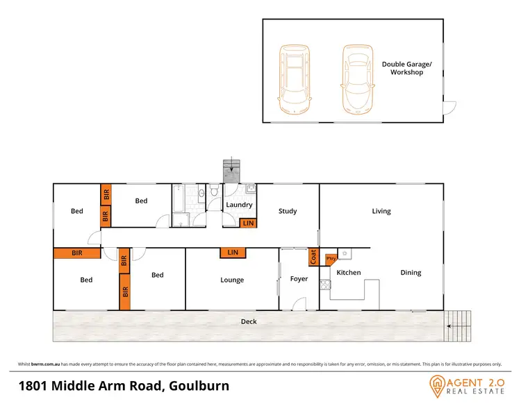 Floorplan of Homely rural property listing, 1801 Middle Arm Rd, Goulburn NSW 2580