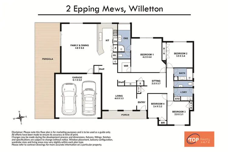Floorplan of Homely house listing, 2 Epping Mews, Willetton WA 6155