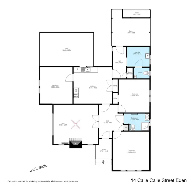 Floorplan of Homely house listing, 14-16 Calle Calle St, Eden NSW 2551