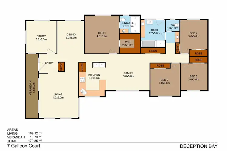 Floorplan of Homely house listing, 7 Galleon Ct, Deception Bay QLD 4508