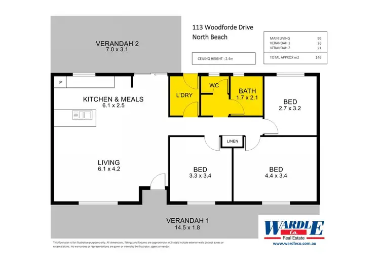 Floorplan of Homely house listing, 113 Woodforde Dr, North Beach SA 5556