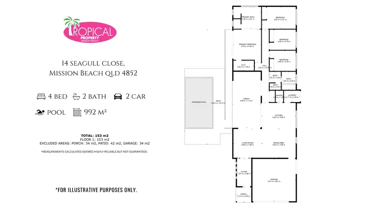 Floorplan of Homely house listing, 14 Seagull Cl, Mission Beach QLD 4852