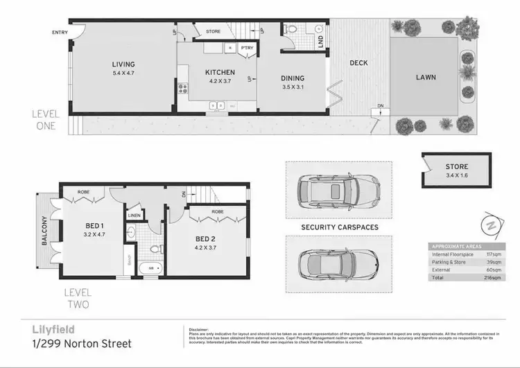 Floorplan of Homely townhouse listing, 1/299-311 Norton St, Lilyfield NSW 2040