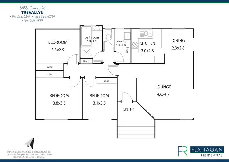 Floorplan of Homely unit listing, Unit 5/86 Cherry Rd, Trevallyn TAS 7250
