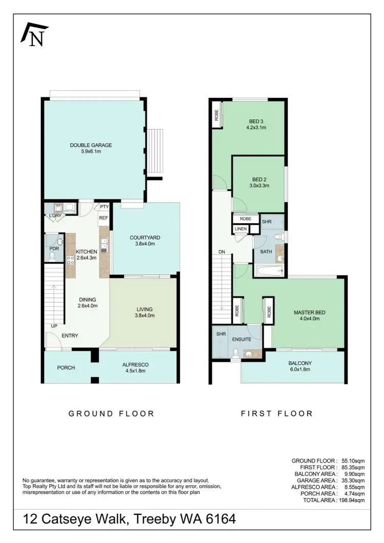 Floorplan of Homely house listing, 12 Catseye Walk, Treeby WA 6164