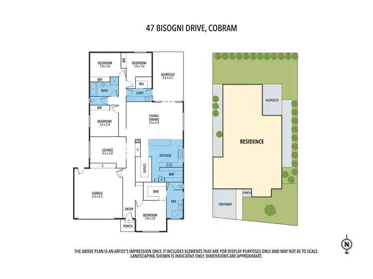 Floorplan of Homely house listing, 47 Bisogni Dr, Cobram VIC 3644