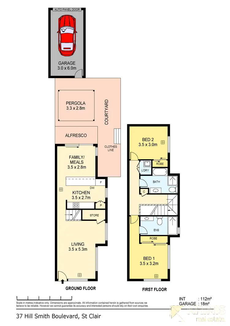 Floorplan of Homely townhouse listing, 37 Hill Smith Bvd, St Clair SA 5011