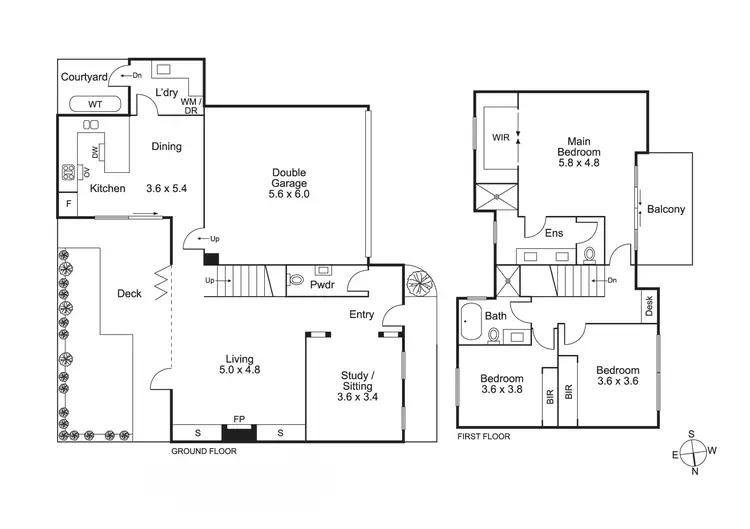 Floorplan of Homely house listing, 3/42 Highett Road, Hampton VIC 3188