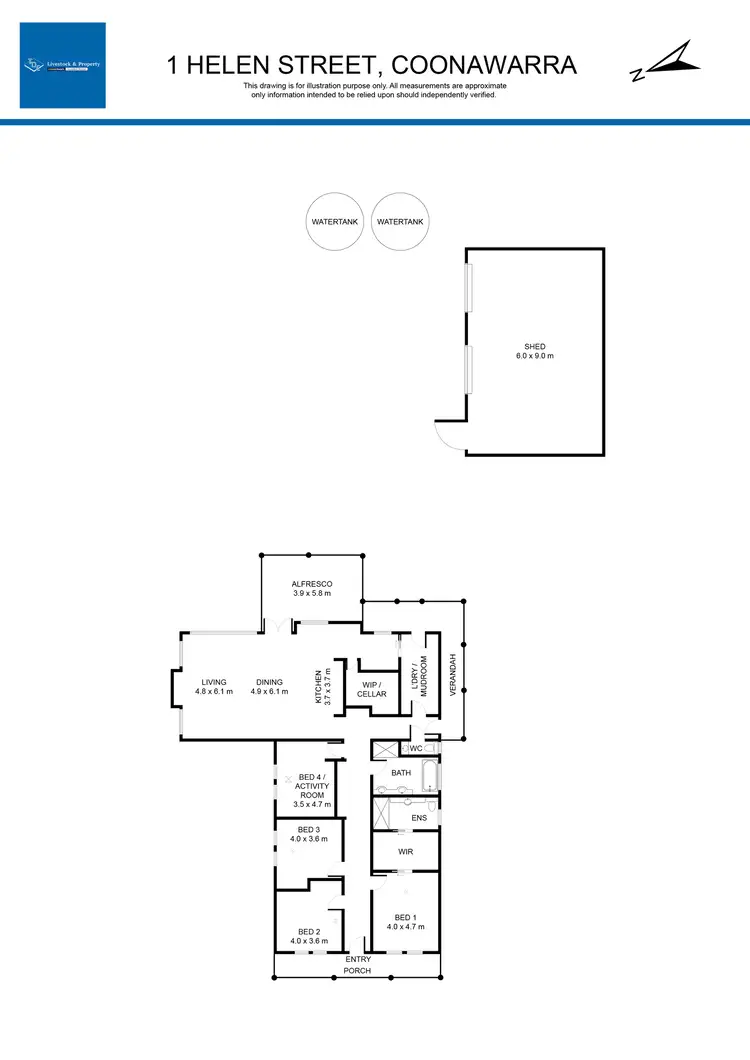 Floorplan of Homely house listing, 1 Helen Rd, Coonawarra SA 5263