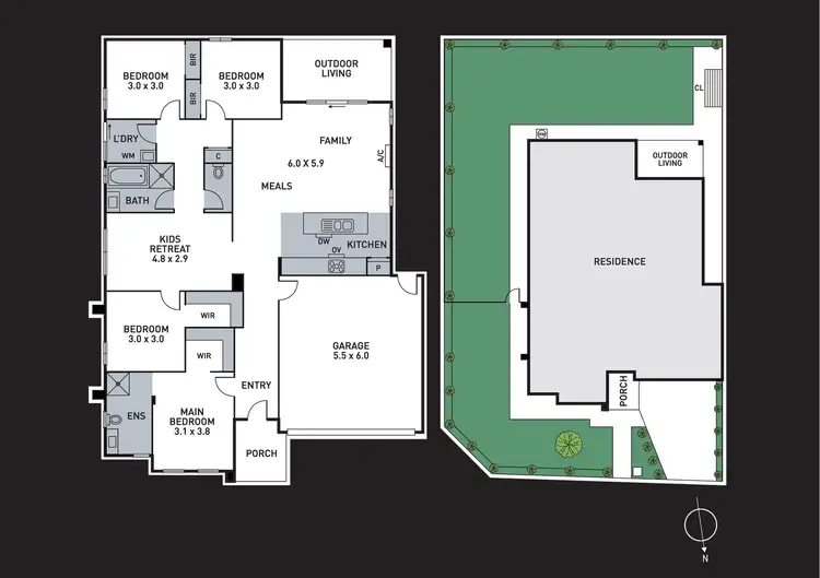 Floorplan of Homely house listing, 47 Rise Boulevard, Traralgon VIC 3844