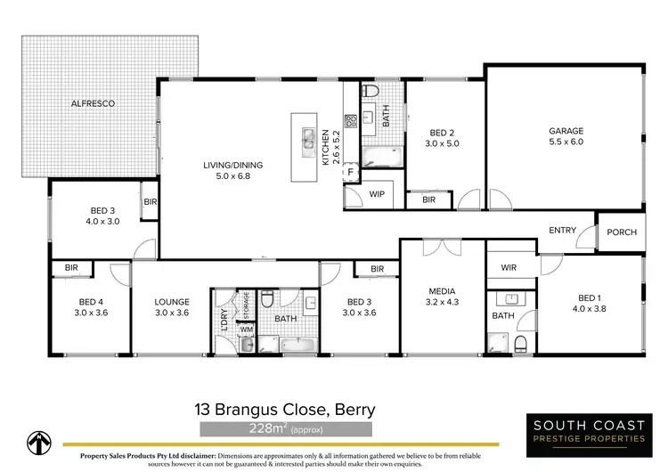 Floorplan of Homely house listing, 13 Brangus Close, Berry NSW 2535