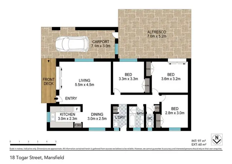 Floorplan of Homely house listing, 18 Togar Street, Mansfield QLD 4122