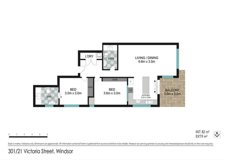 Floorplan of Homely unit listing, 301/21 Victoria Street, Windsor QLD 4030