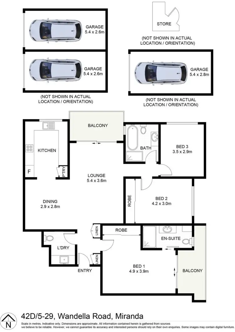 Floorplan of Homely apartment listing, 42D/5-29 Wandella Road, Miranda NSW 2228