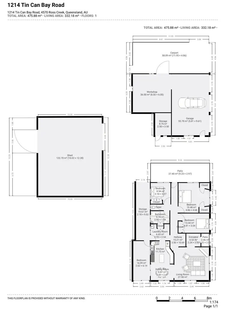 Floorplan of Homely rural property listing, 1214 Tin Can Bay Rd, Ross Creek QLD 4570