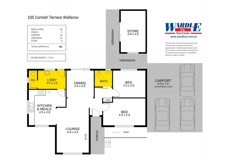 Floorplan of Homely house listing, 105 Cornish Tce, Wallaroo SA 5556