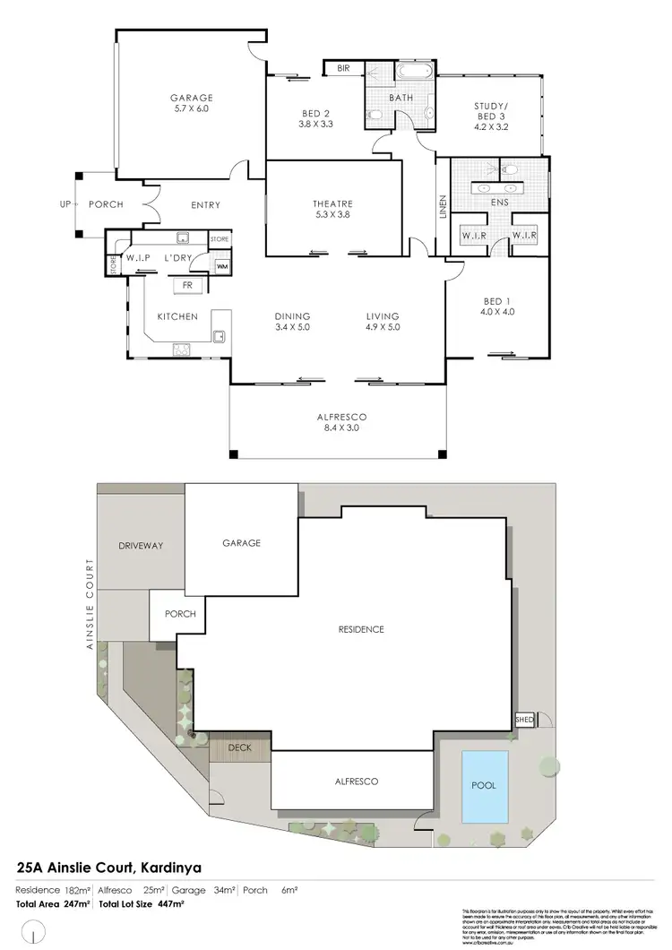 Floorplan of Homely house listing, 25 Ainslie Ct, Kardinya WA 6163