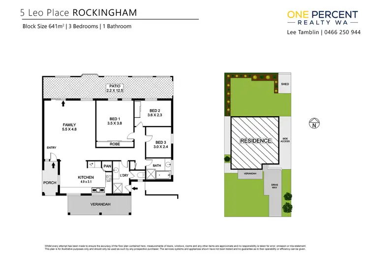 Floorplan of Homely house listing, 5 Leo Pl, Rockingham WA 6168