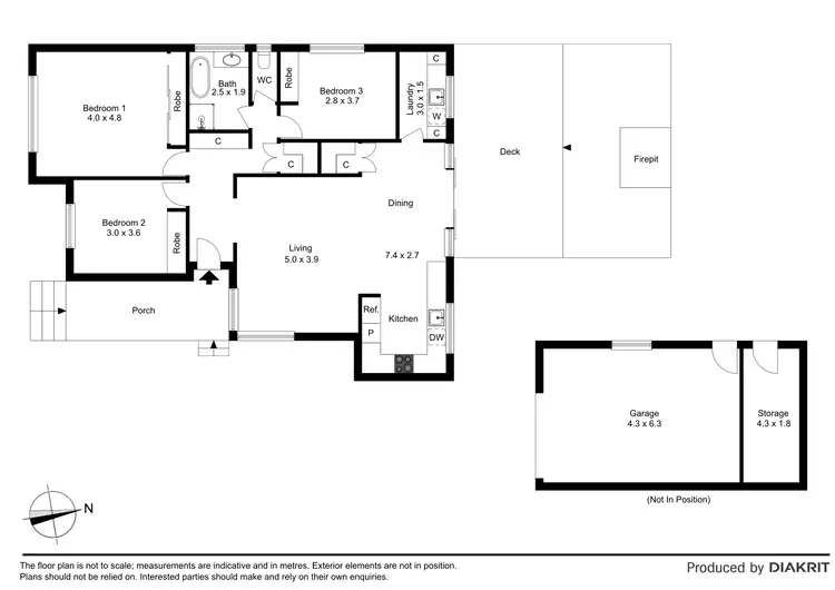 Floorplan of Homely house listing, 76 Montpellier Drive, Avondale Heights VIC 3034
