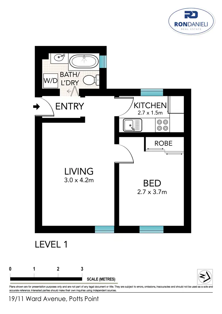 Floorplan of Homely unit listing, Unit 19/11 Ward Ave, Potts Point NSW 2011