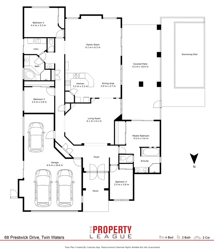 Floorplan of Homely house listing, 68 Prestwick Dr, Twin Waters QLD 4564