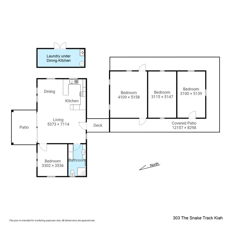 Floorplan of Homely rural property listing, 303 The Snake Track KIAH Via, Eden NSW 2551