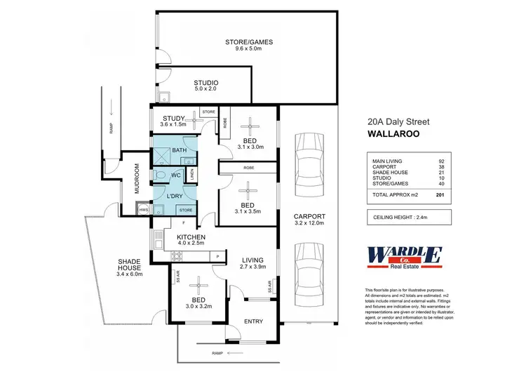 Floorplan of Homely house listing, 20A Daly St, Wallaroo SA 5556