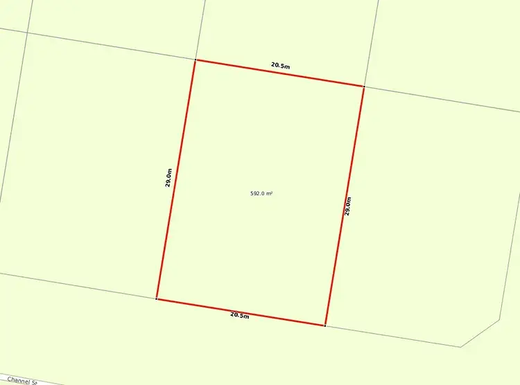 Floorplan of Homely land listing, 3 Channel St, Russell Island QLD 4184