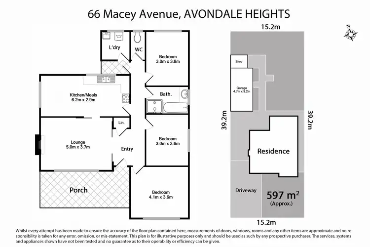 Floorplan of Homely house listing, 66 Macey Avenue, Avondale Heights VIC 3034