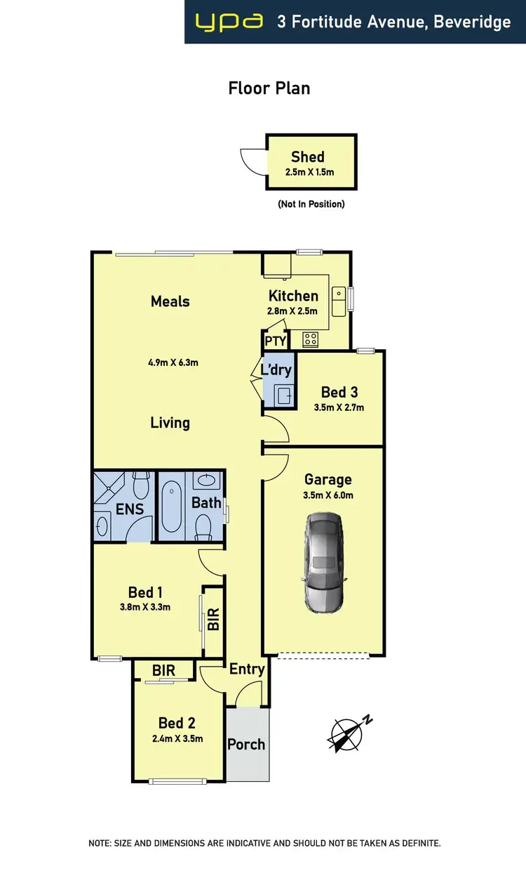 Floorplan of Homely house listing, 3 Fortitude Ave, Beveridge VIC 3753