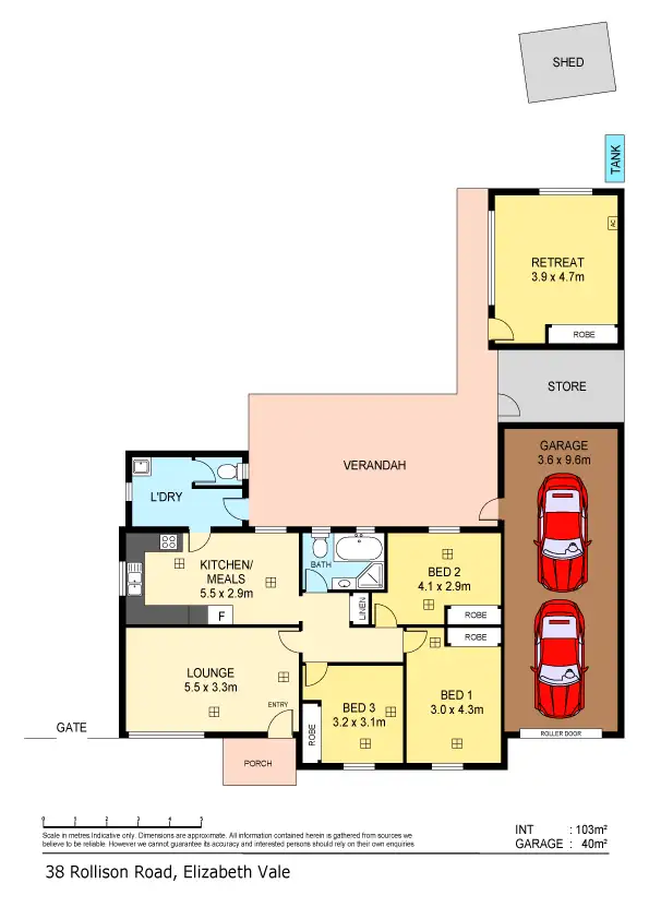 Floorplan of Homely house listing, 38 Rollison Rd, Elizabeth Vale SA 5112