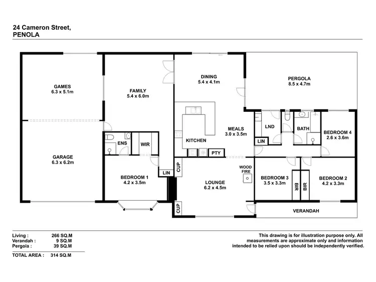 Floorplan of Homely house listing, 24 Cameron St, Penola SA 5277