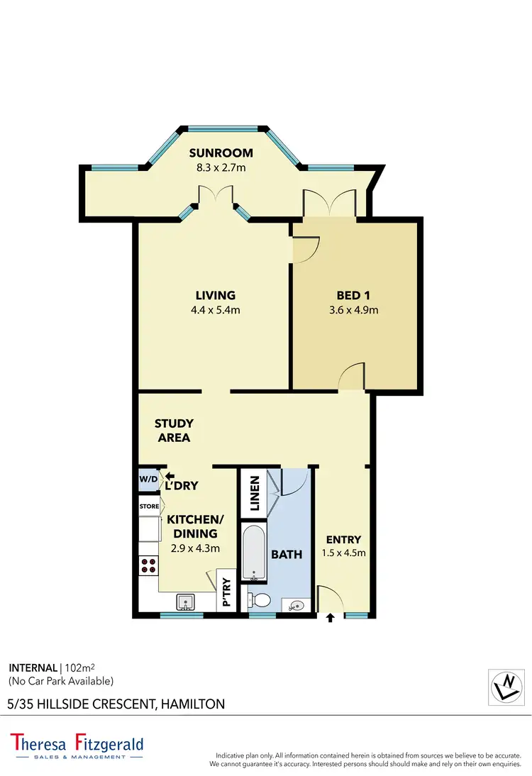 Floorplan of Homely unit listing, Unit 5/35 Hillside Cres, Hamilton QLD 4007