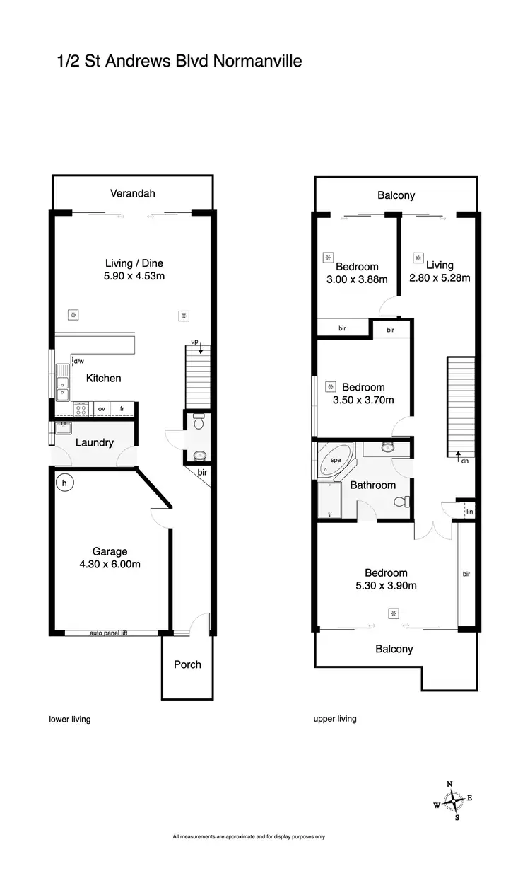 Floorplan of Homely townhouse listing, Unit 1/2 St Andrews Bvd, Normanville SA 5204