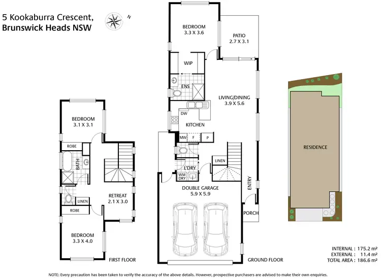 Floorplan of Homely house listing, 5 Kookaburra Crescent, Brunswick Heads NSW 2483