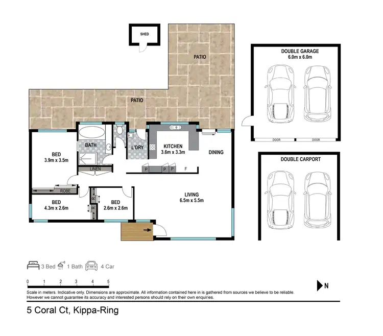 Floorplan of Homely house listing, 5 Coral Ct, Kippa-ring QLD 4021