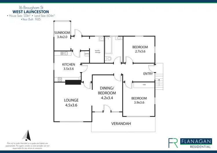 Floorplan of Homely house listing, 16 Brougham St, West Launceston TAS 7250