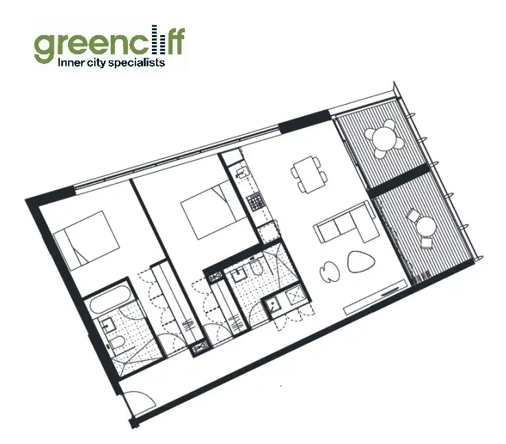 Floorplan of Homely apartment listing, 2102/18 Park Lane, Chippendale NSW 2008