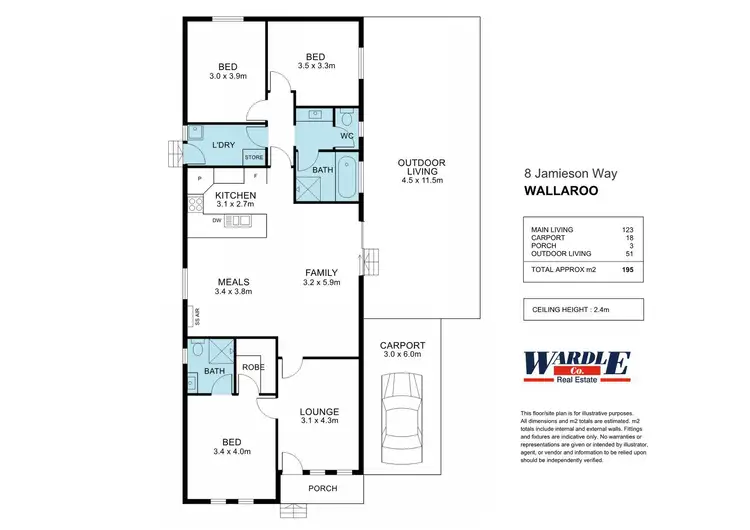 Floorplan of Homely house listing, 8 Jamieson Way, Wallaroo SA 5556