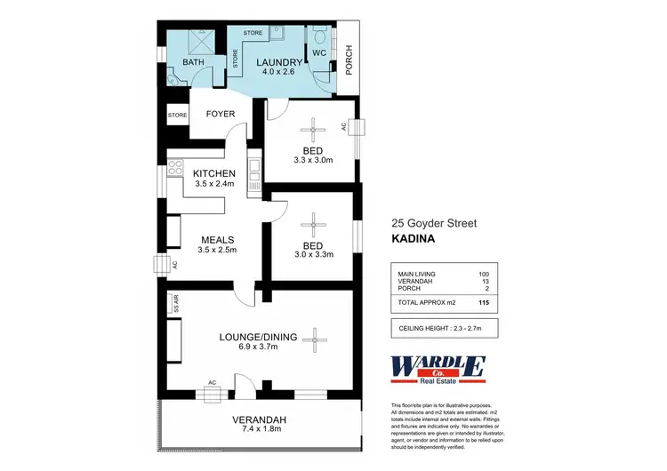 Floorplan of Homely house listing, 25 Goyder St, Kadina SA 5554