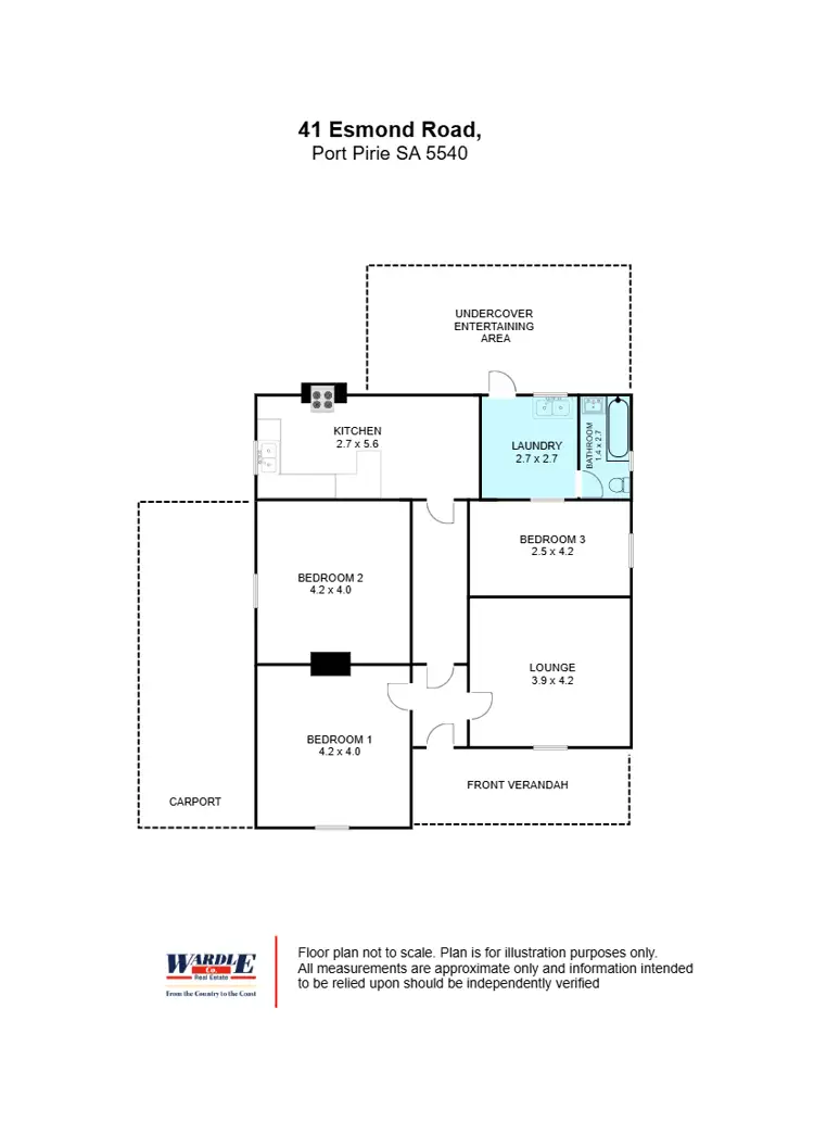 Floorplan of Homely house listing, 41 Esmond Road, Port Pirie SA 5540