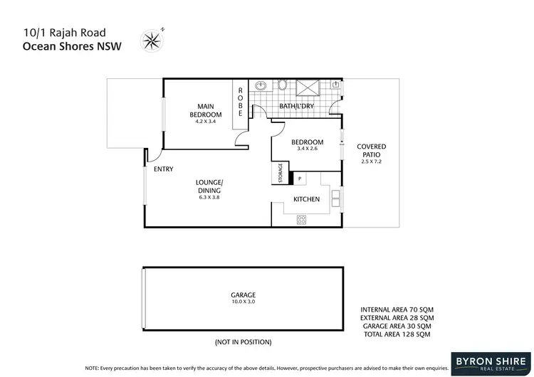 Floorplan of Homely unit listing, Unit 10/1 Rajah Road, Ocean Shores NSW 2483