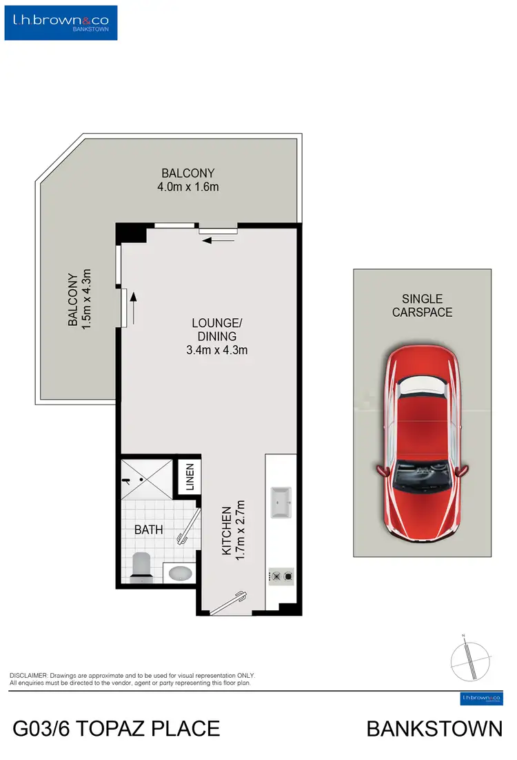 Floorplan of Homely studio listing, 6 Topaz Place, Bankstown NSW 2200