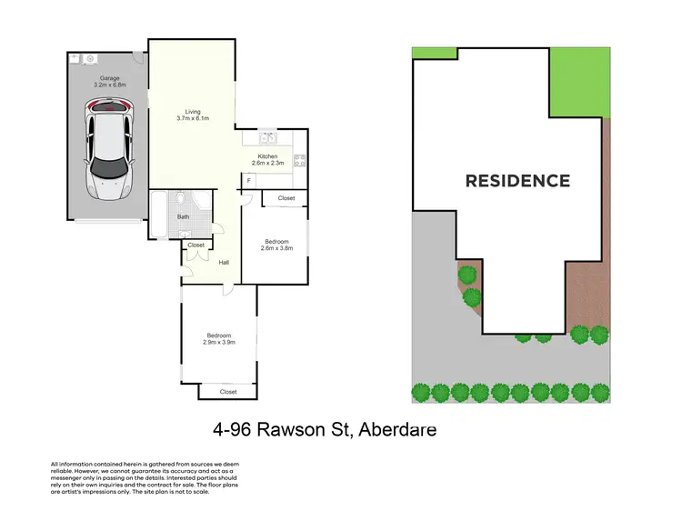 Floorplan of Homely unit listing, Unit 4/96 Rawson St, Aberdare NSW 2325