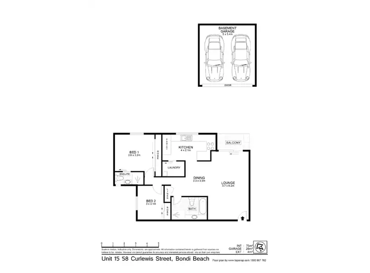 Floorplan of Homely apartment listing, Unit 15/58-66 Curlewis St, Bondi Beach NSW 2026