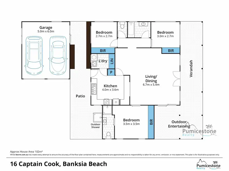 Floorplan of Homely house listing, 16 Captain Cook Dr, Banksia Beach QLD 4507