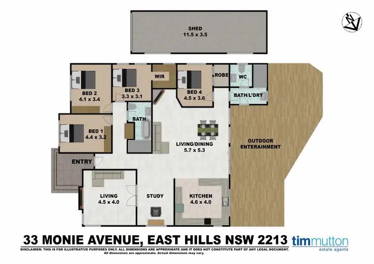 Floorplan of Homely house listing, 33 Monie Ave, East Hills NSW 2213